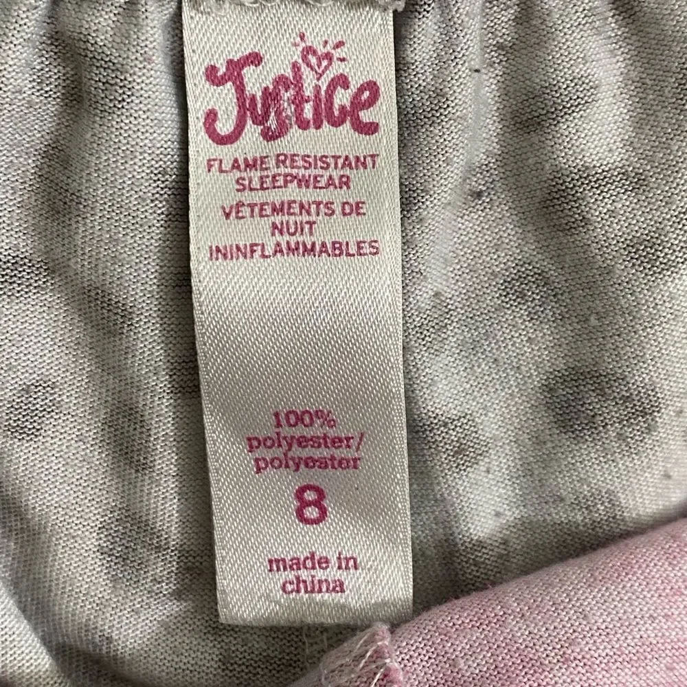 2 piece pajamas follow your dreams Size 8 justice